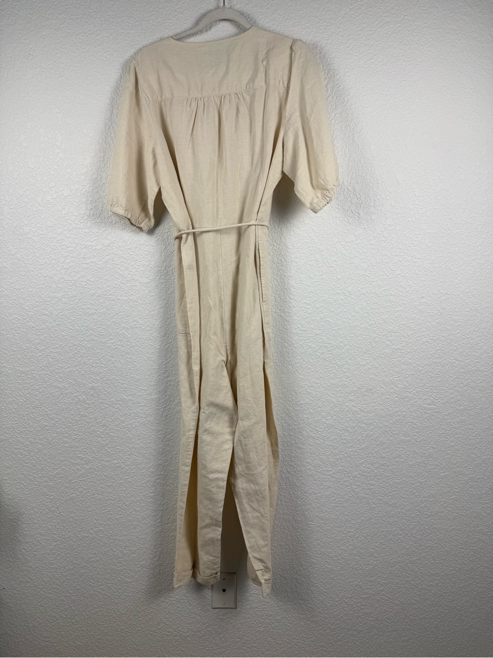 Madewell Linen Blend Jumpsuit | Puff Sleeve Utility Romper | NWT | XL - Picture 7 of 13